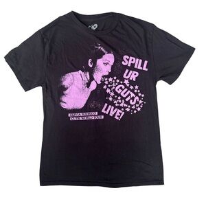 Olivia Rodrigo SPILL UR GUTS Workd Tour Concert Tee T-Shirt Medium M Like New